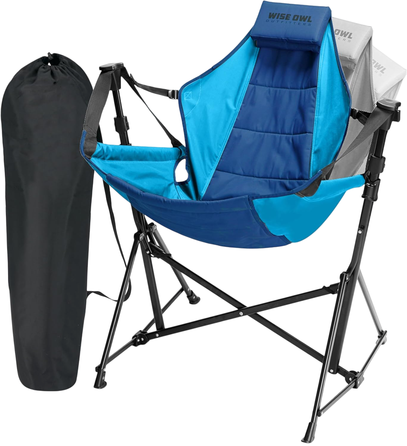 Comfortable Portable Folding Rocking Camping Chair by Wise Owl Outfitters